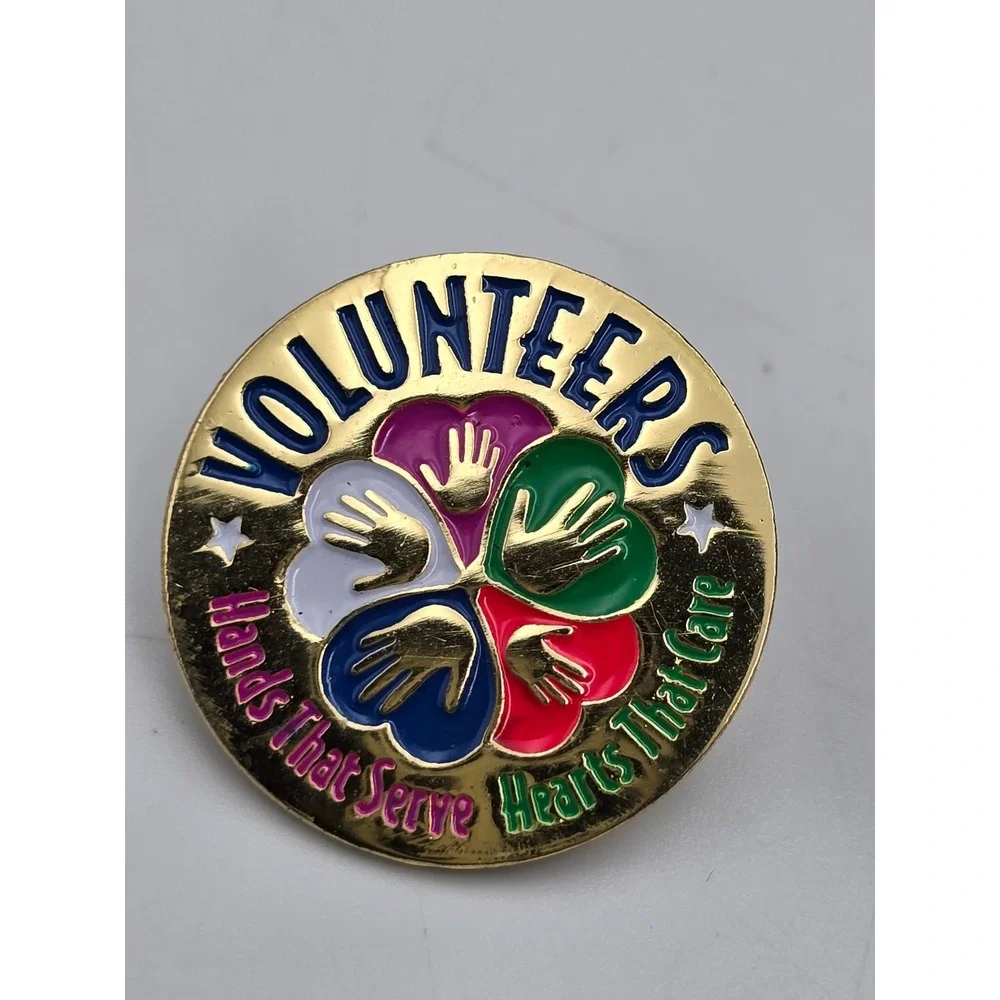 Vintage Healthcare Volunteer Pin Lot Women Multicolor Good Service Award Patch